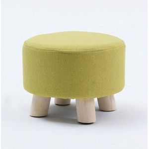 Mode creatieve kleine kruk woonkamer Home massief houten kleine stoel (groen)
