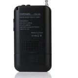 HRD-104 Mini Portable FM + AM Two Band Radio met luidspreker (Zwart)