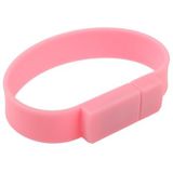8GB siliconen armbanden USB 2.0 Flash schijf (roze)