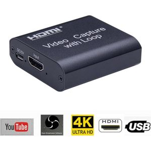 USB 2.0 naar HDMI 4K HD-video-opname met loop (zwart)
