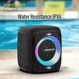HOPESTAR Party100 Bluetooth 5.0 Draagbare Waterdichte Draadloze Bluetooth-luidspreker (Zwart)