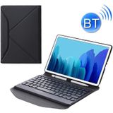 B500 Diamond Texture Triangle Back Holder Splitable Bluetooth Toetsenbord Leren Case voor Samsung Galaxy Tab A7 10.4 2020 (Zwart + Zwart)