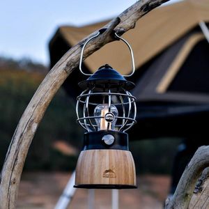 Wild Land Outdoor Camping Lighting Multifunctionele LED Retro Draagbare Atmosfeer Licht (Zwart)