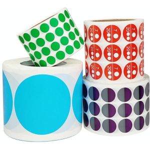 Kleur hoog-viscositeit gecoat papier sticker ronde sticker  willekeurige kleur levering  maat: diameter 30mm