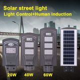 20W IP65 waterdicht Radar Sensor + licht controle Solar Power Street licht  20 LEDs SMD 3030 energiebesparing buiten Lamp met 6V / 12W zonnepaneel