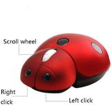 CM0184 3000 DPI 3-toetsen Mini Lieveheersbeestje 2.4G draadloze muis gepersonaliseerde draadloze muis (rood)