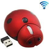 CM0184 3000 DPI 3-toetsen Mini Lieveheersbeestje 2.4G draadloze muis gepersonaliseerde draadloze muis (rood)