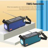 T&G TG637 Outdoor draagbare zonne-energie draadloze Bluetooth-luidspreker met FM / zaklamp / TF-kaartsleuf