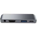 HW-TC29 4 In 1 Type-C / USB-C Multifunctionele Extension HUB Adapter iPad Pro Hub (Grijs)