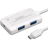 Onten OTN-9102 4-port USB3.0 Portable HUB Docking Station(White)