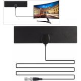 25 mijl bereik 28dBi High Gain versterkte digitale HDTV indoor buiten TV-antenne met 3 7 m coaxiale kabel & IEC-adapter