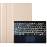 A126-AS For Huawei MatePad Pro 12.6 2021 Sheep Texture Ultra-thin Backlight Bluetooth Keyboard Horizontal Flip Leather Case with Holder & Touchpad(Gold)