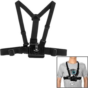 ST-25 verstelbare lichaam borst Strap Mount riem harnas met Buckle beugel schroeven voor GoPro Hero 4 / 3 + / 3 / 2 / 1(zwart)