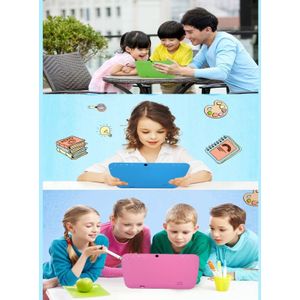 M755 kinderen onderwijs Tablet PC  7.0 inch  512 MB + 8 GB  Android 5.1 RK3126 Quad Core tot 1.3 GHz  360 graden rotatie Menu  WiFi(Blue)