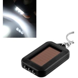 4 PCS Amorfe Silicon Solar LED Portable Keychain Drie Lichten Mini Zaklamp  Random Color Delivery