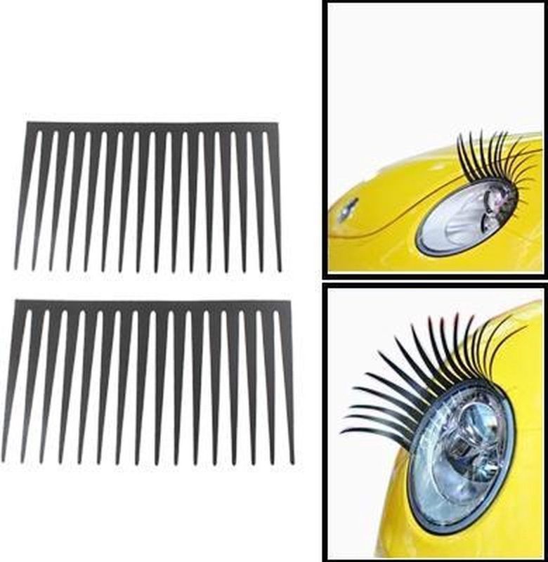 2 STKS Etle Elektrische Oog Voertuig Wimpers (zwart)