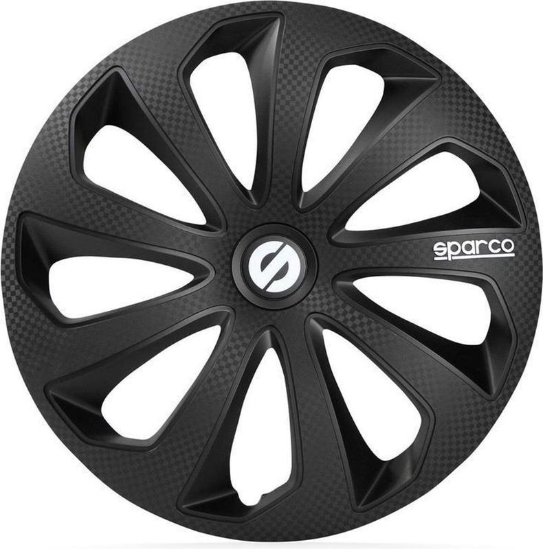 Sparco Wieldoppen Sicilia 16 Inch Abs Zwart Set Van 4