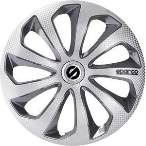 4-Delige Sparco Wieldoppenset Treviso 14-inch zwart - Heron Automaterialen