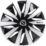 Sparco Wieldoppen Lazio - 15 inch - Zwart/Zilver