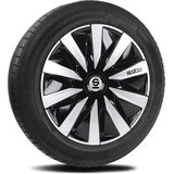 Sparco - Wieldoppenset Lazio - Zwart/Zilver - 4-Delige