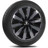 Sparco - Lazio - Wieldoppen - Zwart - Slagvast Kunststof - Set van 4 Stuks