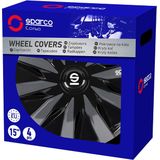 Sparco Wieldoppen Lazio - 14 inch - Zwart/Grijs