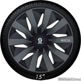 Sparco Wieldoppen Velgen - 15 inch - Zwart/Grijs