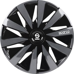 Sparco - Lazio - Wieldoppen - Zwart/Grijs - Set van 4