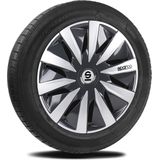 Sparco - Lazio - Wieldoppenset - Grijs/Zilver - 4-Delige