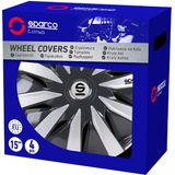 Sparco - Lazio - Wieldoppen - Grijs/Zilver - Set van 4 Stuks