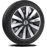 Sparco - Lazio - Wieldoppen - Grijs/Zilver - Set van 4 Stuks