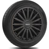 Sparco - Treviso - Wieldoppenset - Zwart - 4 Delig - RVS