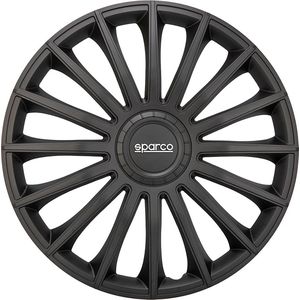 4-Delige Sparco Wieldoppenset Treviso 16-inch zwart