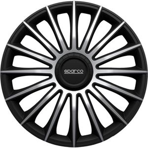 Sparco Wieldoppen Torino 16 Inch Abs Zwart/zilver Set Van 4