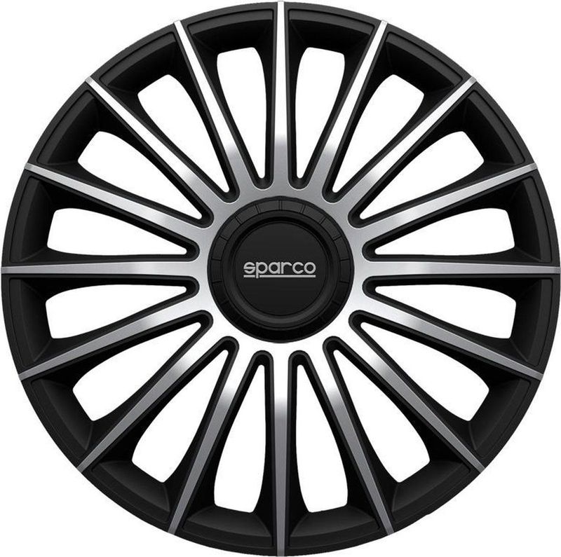 Sparco - Treviso - Wieldoppen - Zwart/Zilver - Set van 4