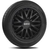 Sparco Wieldoppen Roma 16 inch Zwart Set van 4 stuks
