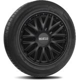 Sparco Wieldoppen Roma 16 inch Zwart Set van 4 stuks
