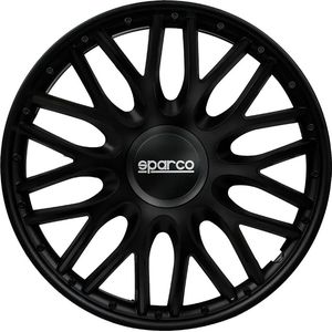 Sparco Wieldoppen Roma 16 inch Zwart Set van 4 stuks