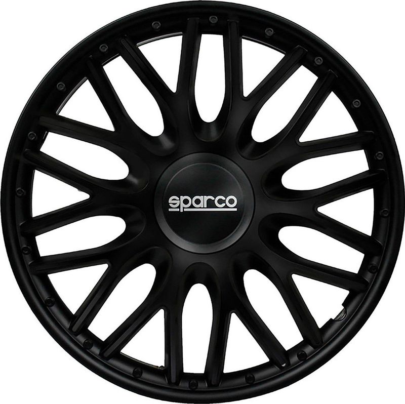 Sparco Wieldoppen Roma 16 inch Zwart Set van 4 stuks