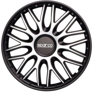 Sparco Wieldoppenset Roma 14-Inch Zilver/Zwart
