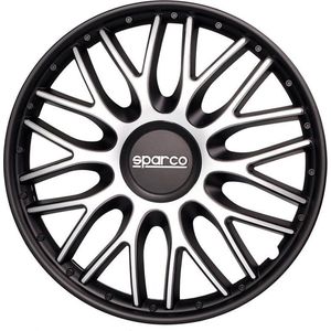 Sparco - Roma - Wieldoppen - Zilver - Set van 4 Stuks - Slagvast Kunststof