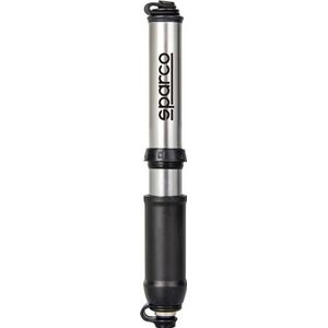 Sparco Mini grijze aluminium fietspomp geschikt voor de meeste elektrische fietsen en scooters