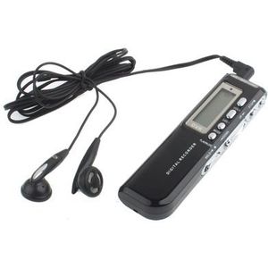 8 GB digitale Voice Recorder Dictaphone MP3-speler  Support telefoon opnamefunctie  VOX  voeding: 2 x AAA-battery(Black)