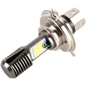 H4 DC12V / 7.4W Motorfiets LED Koplamp met 24LEDs SMD-3030 Lamp Kralen (Geel + Wit)