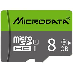 MICROGEGEVENS 8GB U1 groen en grijs TF (Micro SD) geheugenkaart