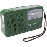 Hand Crank Dynamo zonne-energie Radio zelf aangedreven telefoon lader LED zaklamp noodgevallen Survival (groen)