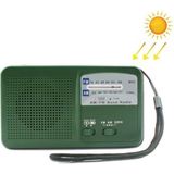 Hand Crank Dynamo zonne-energie Radio zelf aangedreven telefoon lader LED zaklamp noodgevallen Survival (groen)