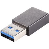 USB 3.0 Man naar Type-C / USB-C Vrouwelijke Aluminium Aluminium Alloy Adapter (Zwart)
