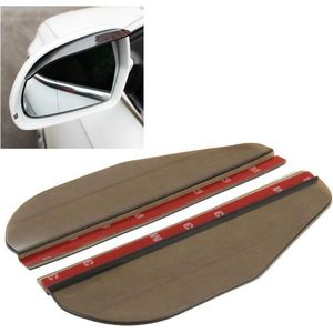 2 STKS Flexibele Lassen Regenscherm Zonneklep Schaduw Achteruitkijkspiegel voor Auto Achteruitkijkspiegels, (Transparant Zwart)