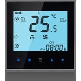 LCD Display airconditioning 2-Pipe programmeerbare kamerthermostaat voor Fan Coil Unit  ondersteunt Wifi(Black)
